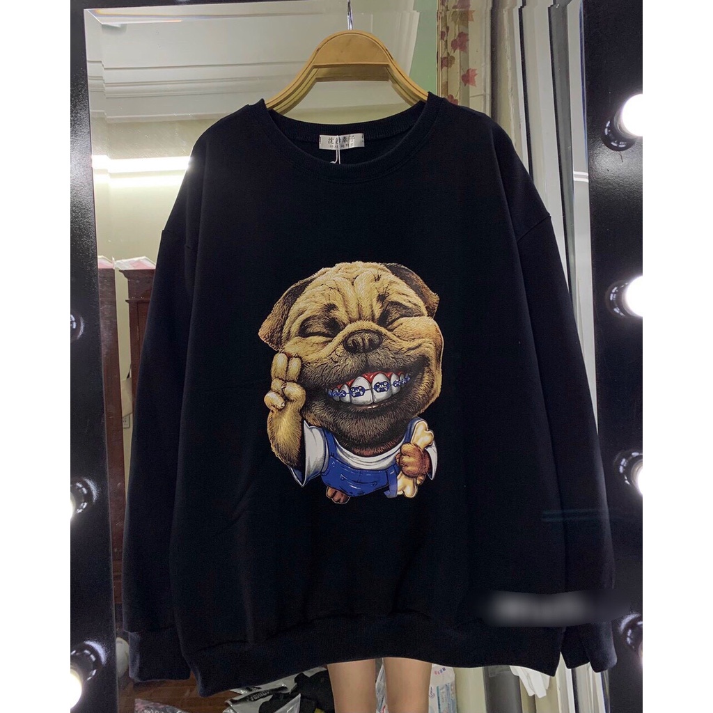 [ Hàng Chuẩn ] Áo Nỉ Sweater In Hình cute form rộng dài tay freesize 40kg_60kg hot hít đẹp xuất sắc ( kèm ảnh thật) | BigBuy360 - bigbuy360.vn