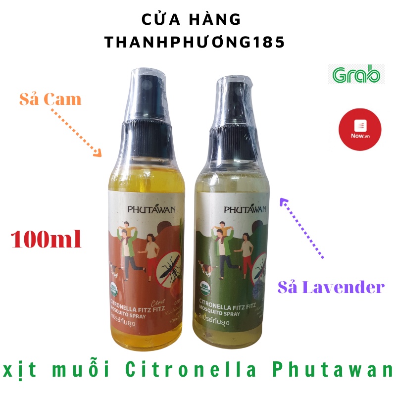Tinh Dầu Xịt Đuổi Muỗi Và Côn Trùng Citronella Phutawan Thái Lan