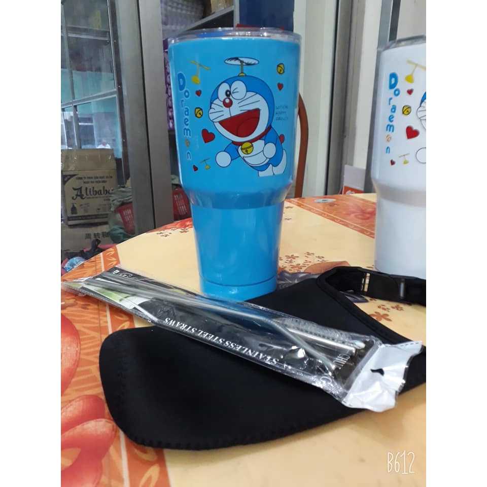 Ly giữ nhiệt inox 900ml tặng kèm túi 2 ống hút ,1 thanh cọ rửa | BigBuy360 - bigbuy360.vn