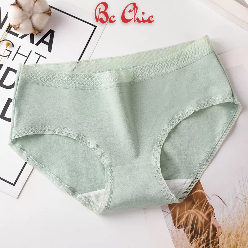 Quần Lót Nữ , Quần Lót Nữ Cotton viền chun kẻ ô thoáng mát kháng khuẩn ôm dáng mã Q111 BC_CHIC LINGERIE
