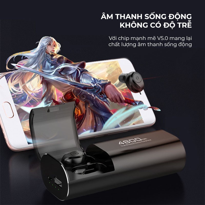 Tai nghe Bluetooth Không Dây Nhét Tai s11 chơi game, nghe nhạc KIÊM PIN SẠC DỰ PHÒNG dung lượng cao, kết nối Bluetooth | BigBuy360 - bigbuy360.vn