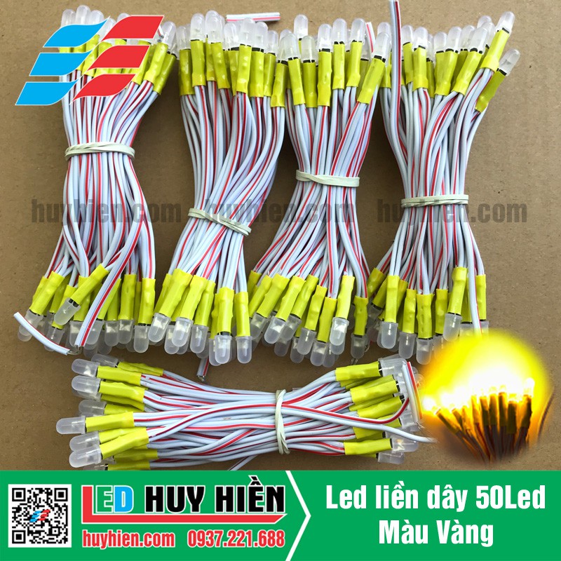 Led liền dây JIYI 100 Led dây đồng các màu, led liền dây đơn sắc JIYI