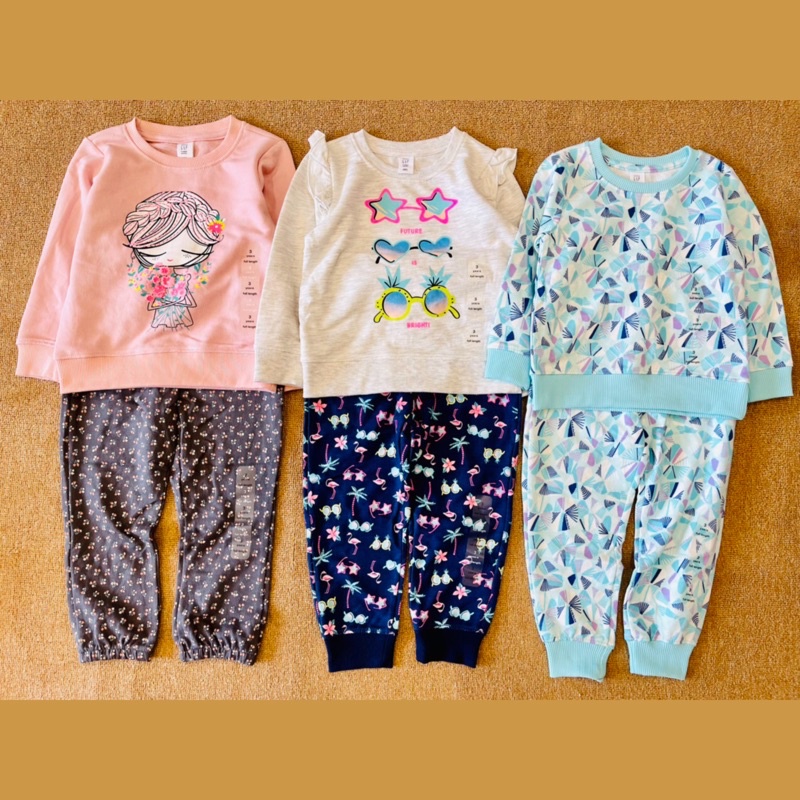 𝗦𝗵𝗼𝗽 𝗠𝗲̣ 𝗕𝗼𝗯 𝟴𝟲 - BỘ NỈ DA CÁ BABY G.A.P BÉ GÁI DƯ XỊN (18m-5y)