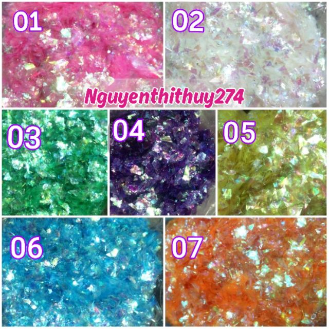 10G Kim Tuyến Giấy Đủ Màu Trang Trí Slime