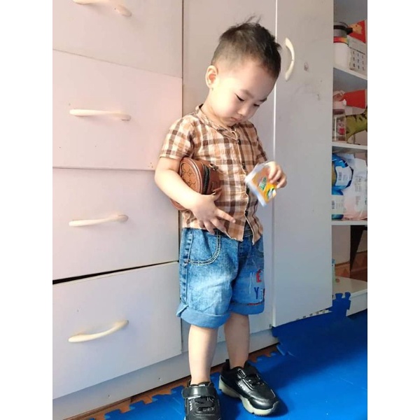 Quần jeans lửng bé trai, quần bò bé trai (8-28kg)