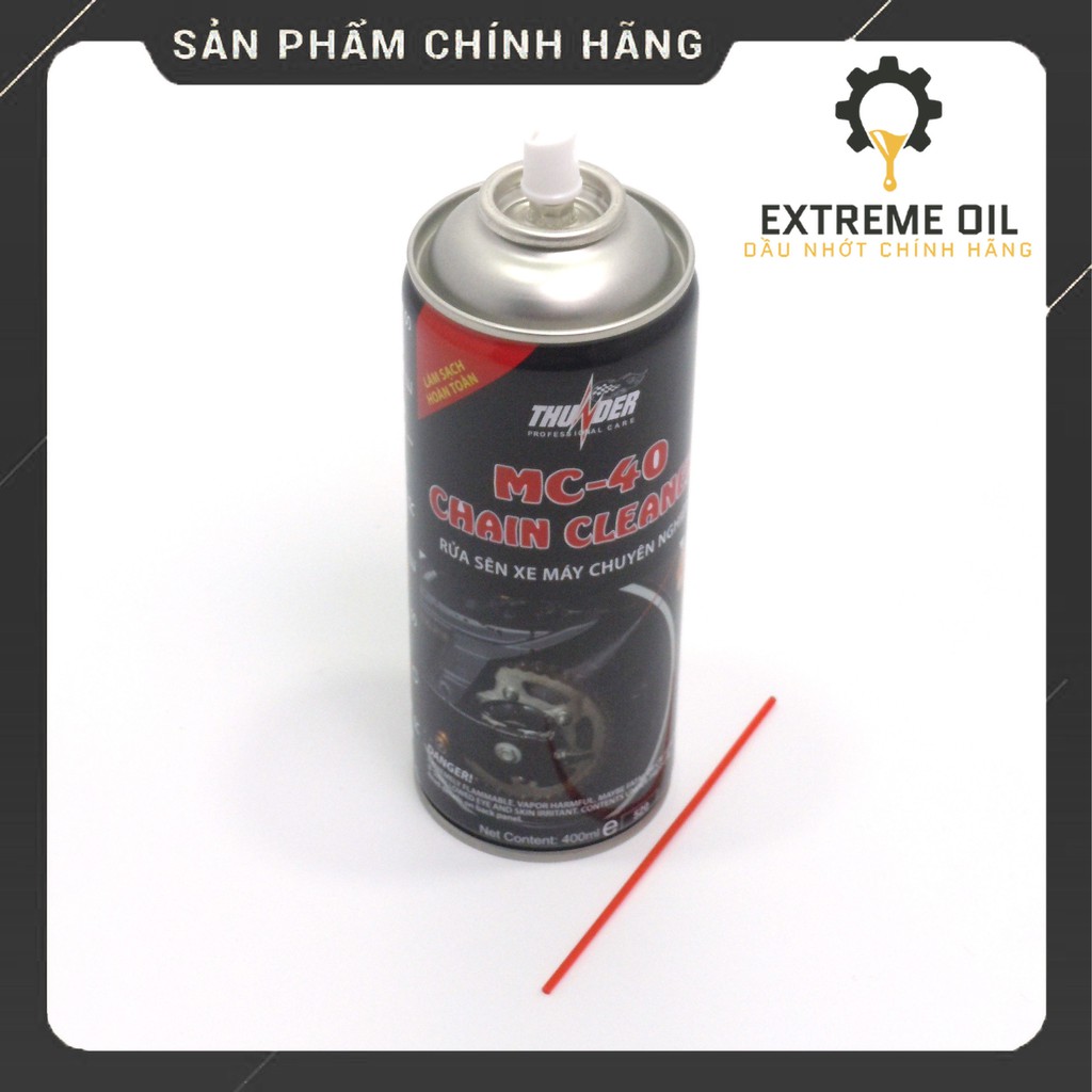 Chai xịt vệ sinh sên Thunder Chain Cleaner MC40 400ml, xịt rửa xích xe máy