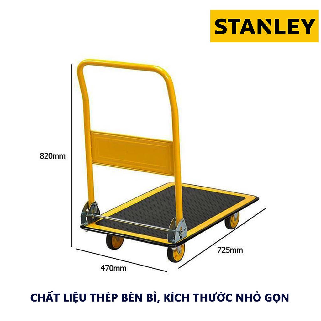 Xe đẩy hàng 4 bánh Stanley SXWTD-PC527 Tải trọng 150kg hỗ trợ vận chuyển hàng hóa nặng, cồng kềnh - chính hãng - xsafe