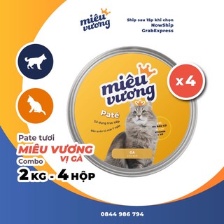 [GÀ] Combo 4 hộp pate tươi GÀ Miêu Vương cho chó mèo