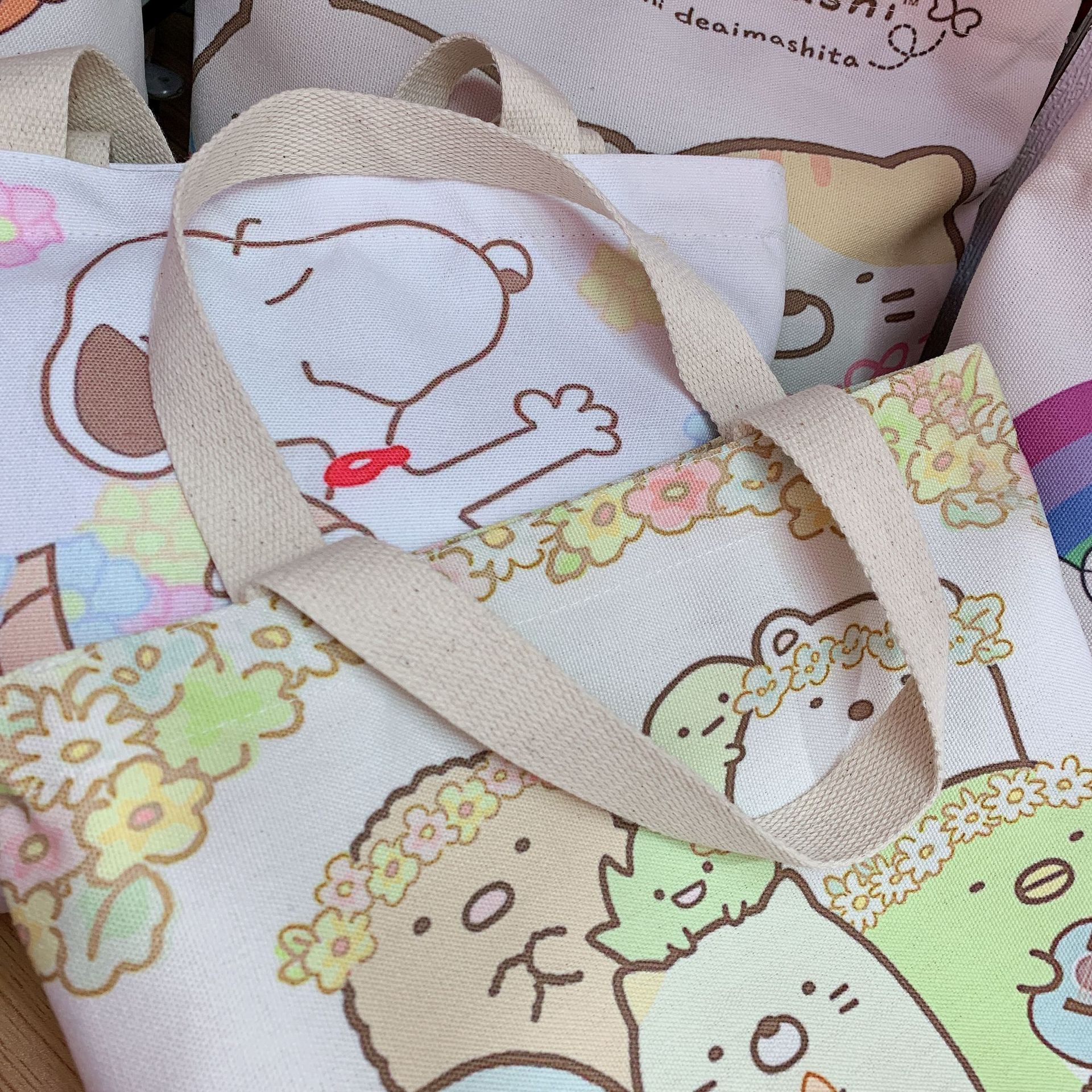 Túi Vải Canvas Đựng Hộp Cơm Trưa Họa Tiết Hoạt Hình Nhật Bản Dễ Thương Tiện Dụng | BigBuy360 - bigbuy360.vn