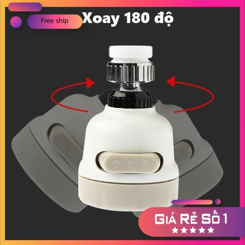 Đầu tăng áp lực nước với 3 chế độ nước Xoay đa năng 180 độ lắp vòi rửa bát