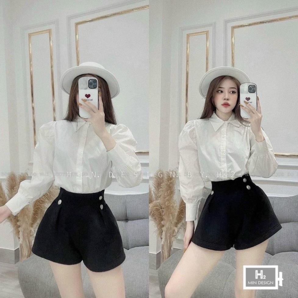 Áo sơ mi nữ form rộng dài tay kiểu màu trắng lụa mát mịn phong cách Ulzzang Hàn Quốc