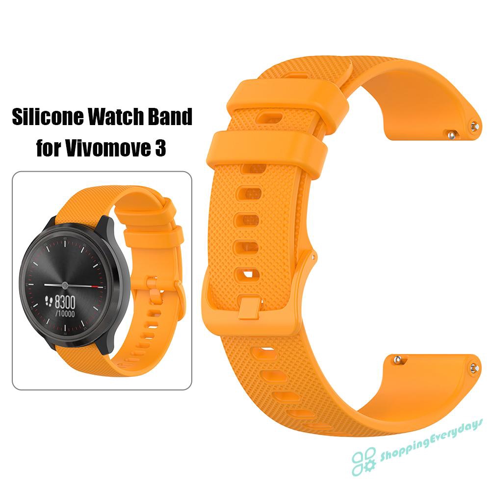 Dây Đeo Silicon 20mm Cho Đồng Hồ Garmin Vivomove 3/luxe/style