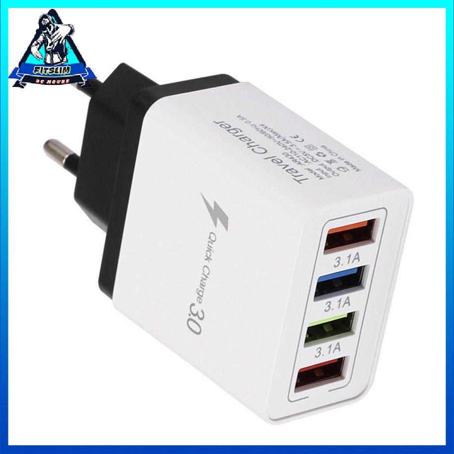 4 cổng USB Bộ sạc đầy màu sắc Sạc du lịch Đầu sạc điện thoại Bộ sạc điện thoại [8/8]