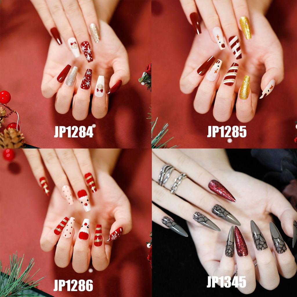 Bộ 24 Móng Tay Giả Che Phủ Toàn Diện Có Thể Tháo Rời