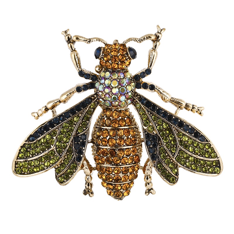 Ghim Cài Áo Hình Con Ong Đính Đá Nhân Tạo Thời Trang