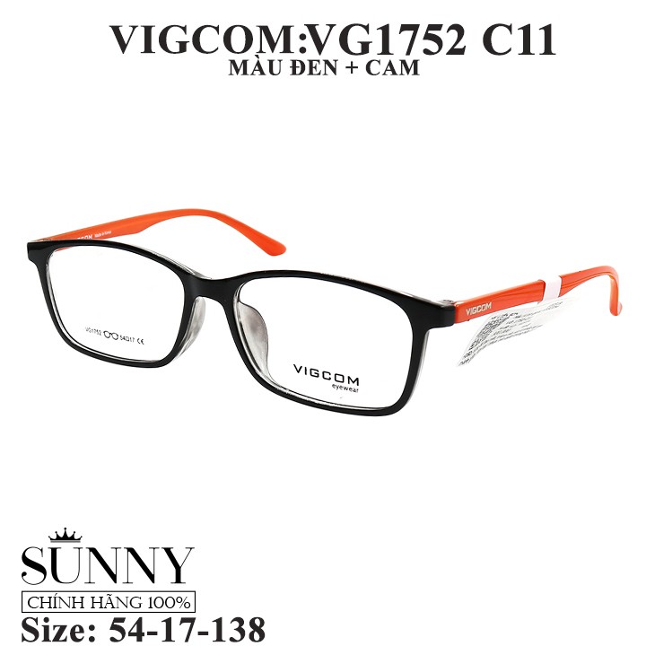 VG1752 phần 2 - Gọng kính Vigcom chính hãng, bảo hành toàn quốc, sp kèm tem chống hàng giả do bộ công an cấp