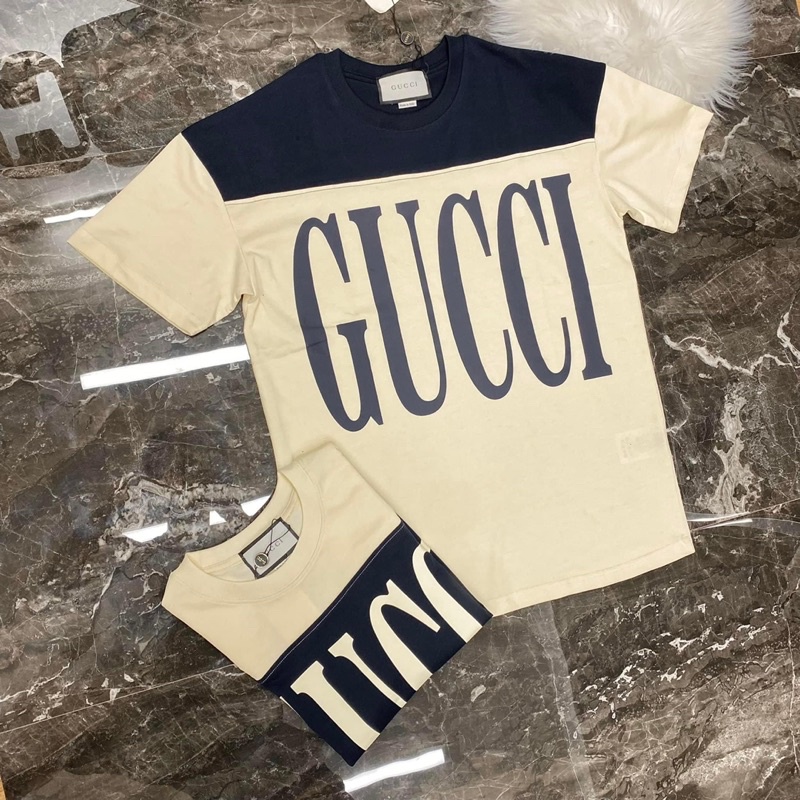 Phông GC chữ nổi pha cổ spf siêu nét - Áo phông nam chữ ngực cao cấp