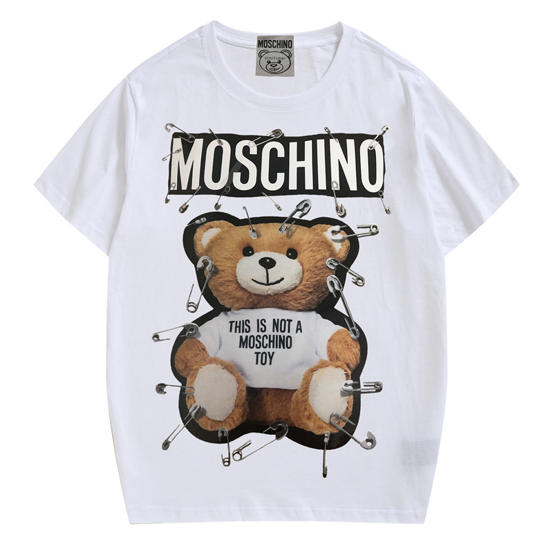 Áo Thun Tay Ngắn Moschino In Hình Gấu Teddy Cho Cặp Đôi