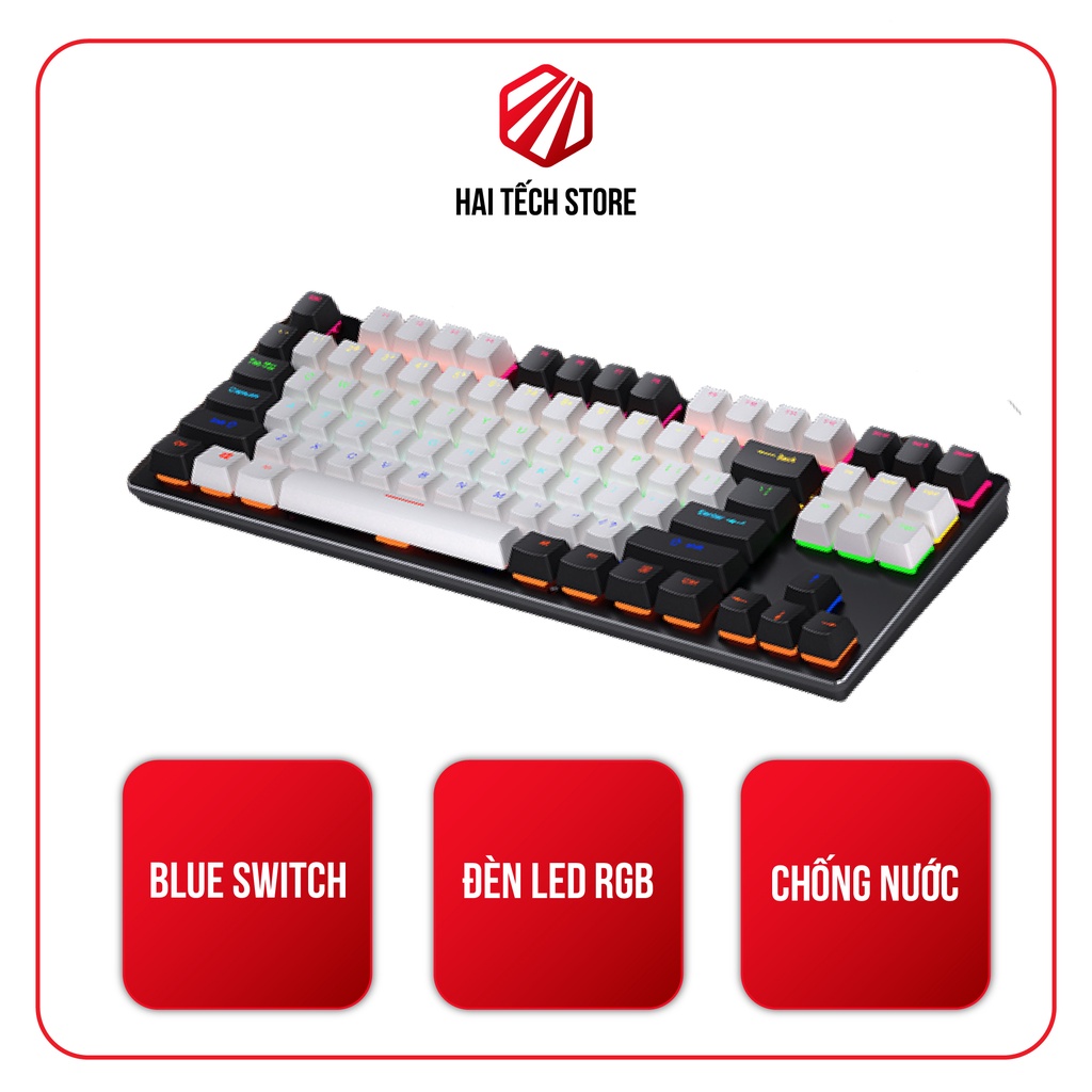 Bàn phím cơ LEAVEN K550 PRO | RGB led | Blue switch | 87 phím | bàn phím máy tính