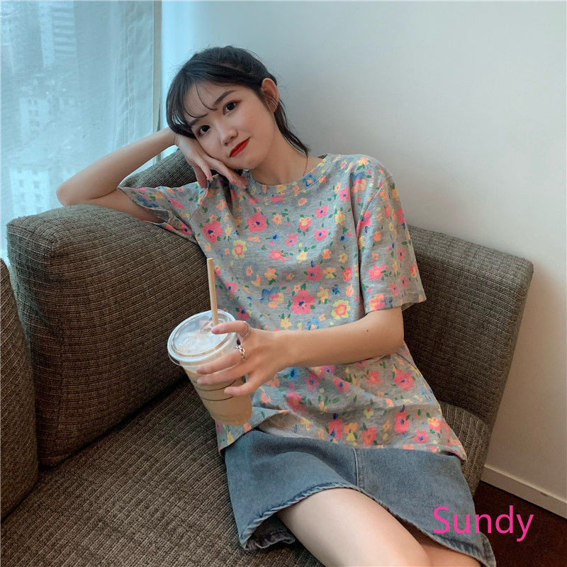 Áo Thun Dáng Rộng Kiểu Retro Hàn Quốc Thời Trang Mùa Hè Cho Nữ | BigBuy360 - bigbuy360.vn