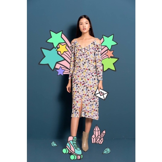 Đầm hoa #TheBlueTShirt #đầmhoamidi
