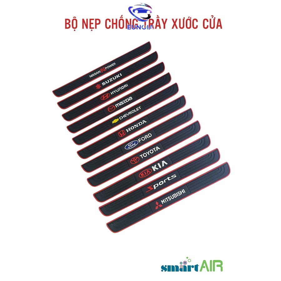 Nẹp chống xước cửa ô tô, Nẹp cửa bảo vệ bước chân cửa xe oto Honda city brv crv hrv pilot jazz civic accord