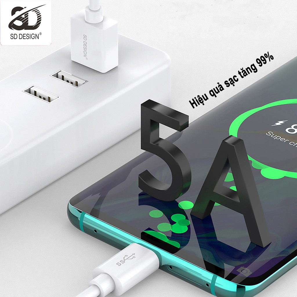 Cáp sạc SD DESIGN M152 chính hãng với chân sạc lightning sử dụng cho các máy iphone và ipad, bảo hành 1 đổi 1