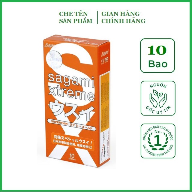 [Combo] Bao cao su siêu mỏng ôm sát cao cấp Sagami Xtream Orange - 20 chiếc