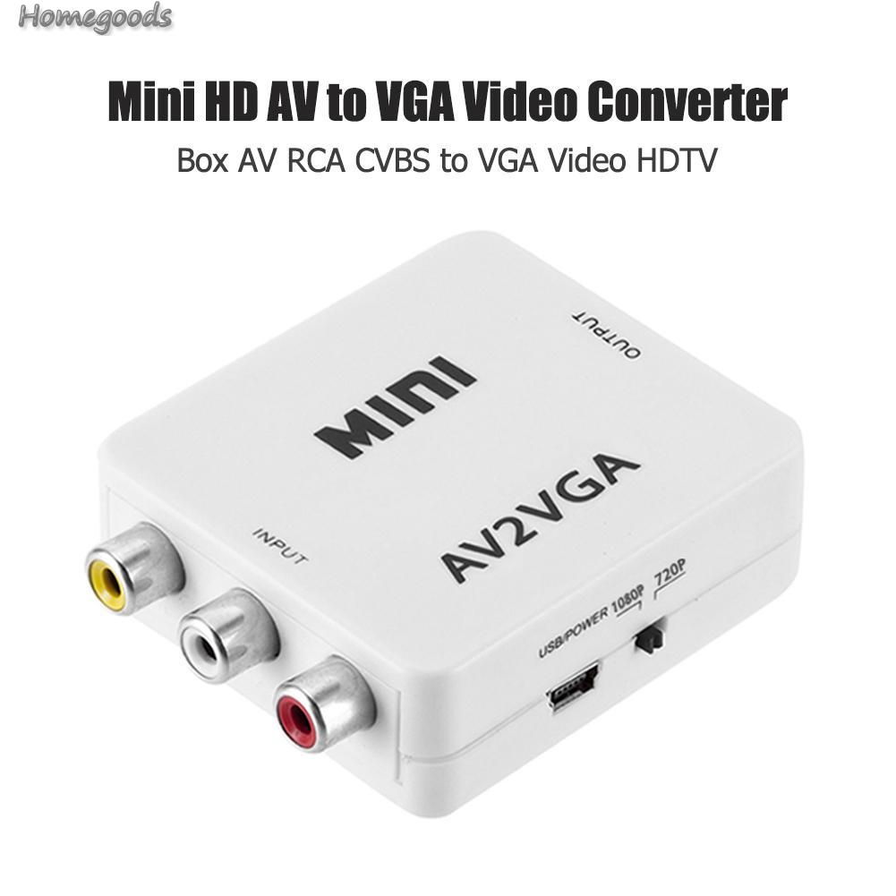 Thiết bị Chuyển Đổi Mini Hd Av2Vga Video Av Rca Cvbs Sang Vga Hdtv