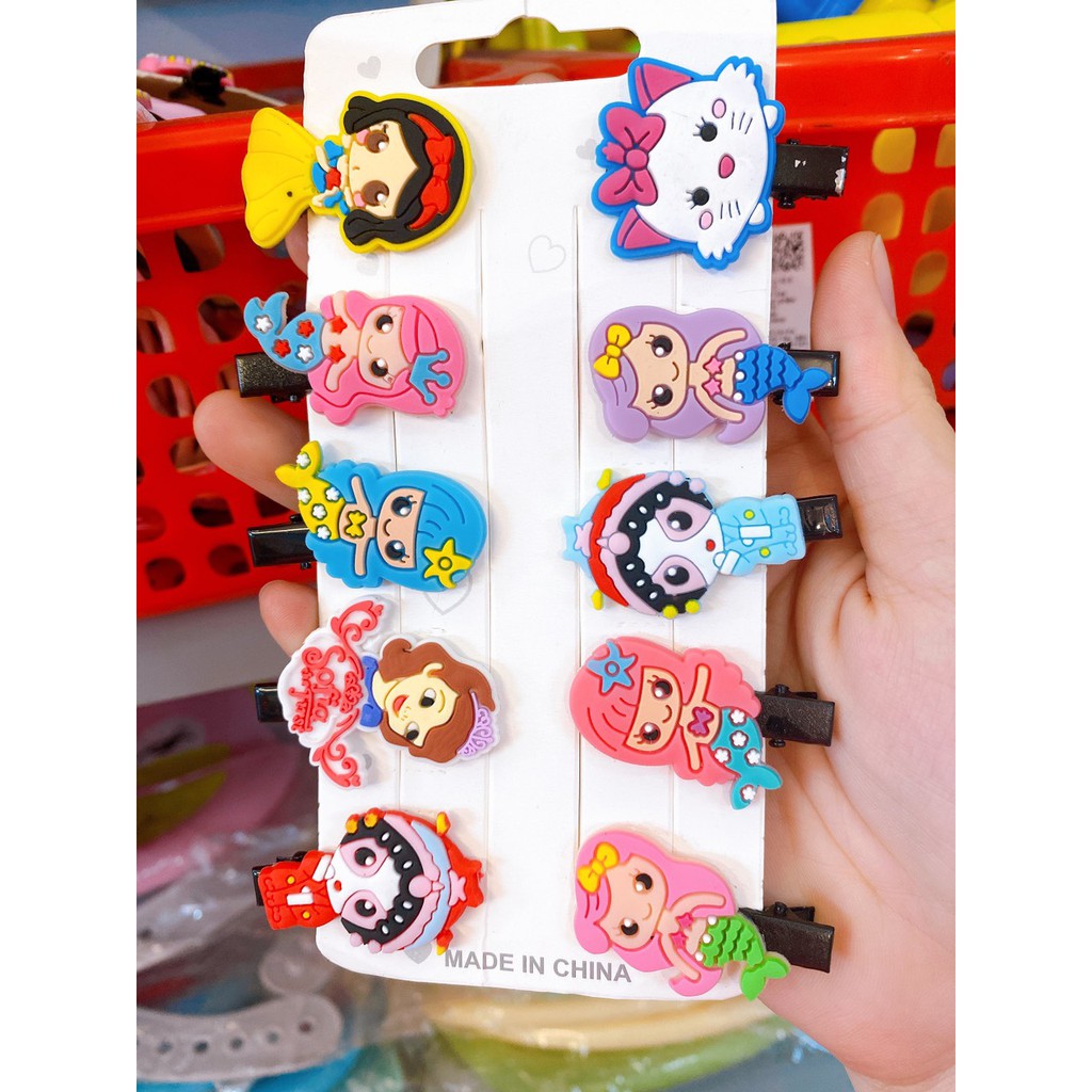Sét 10 Kẹp Tóc Cho Bé xinh xắn phong cách Hàn Quốc