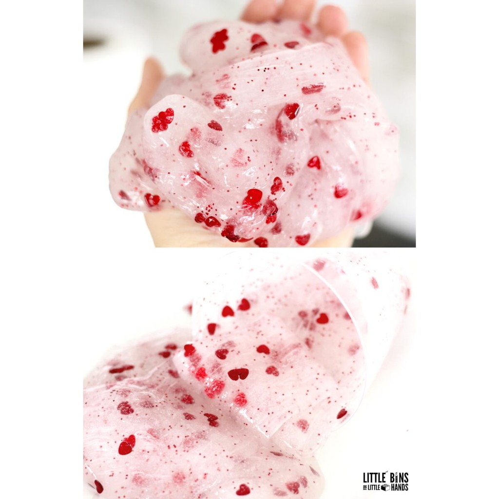 100g cốm trái tim 1 màu nguyên liệu làm slime handmade làm nail trang trí ốp mô hình bánh đất nặn thủ công