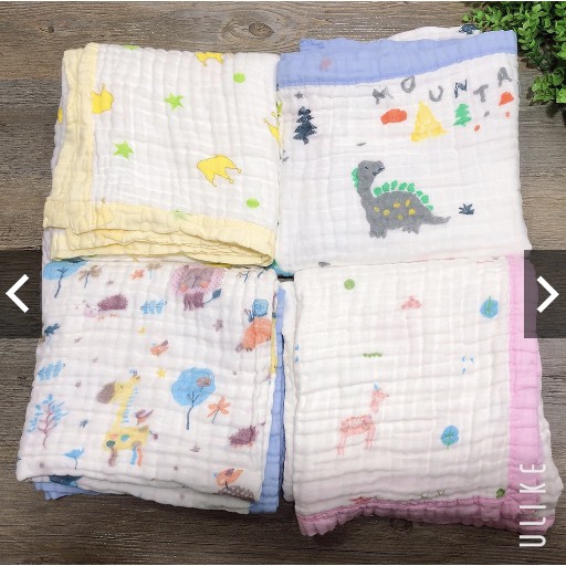 Chăn xô 4 lớp bo viền cực đẹp 110*110cm