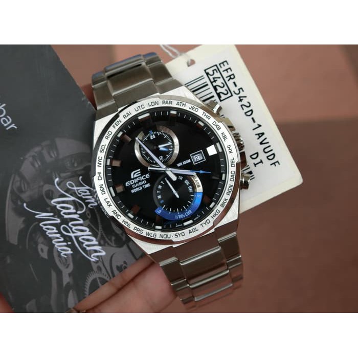 Đồng Hồ Nam Casio Edifice EFR-542DB-1AVUDF Dây Kim Loại - Nền Mặt Đen Nam Tính