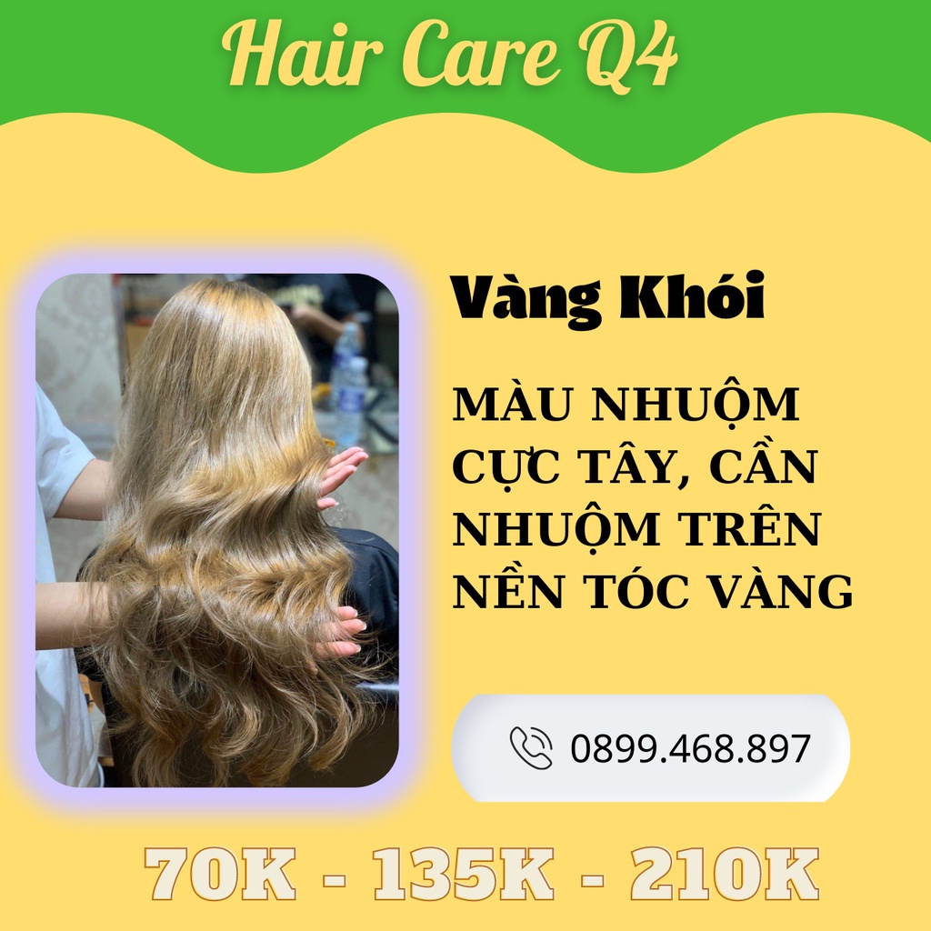 Thuốc nhuộm tóc màu nâu tây ánh vàng lạnh - Hair Care Q4