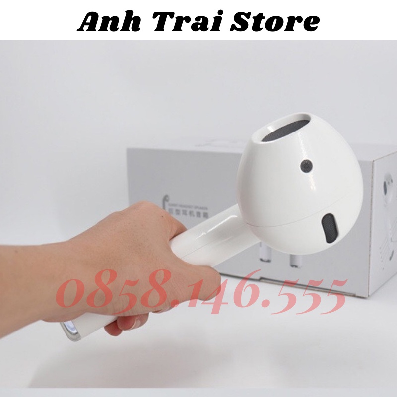 Loa Không Dây MK101 Hình Chiếc Tai Nghe Airpod Khổng Lồ -Loa Bluetooth 5.0 - Màu Trơn Kích Thước Lớn