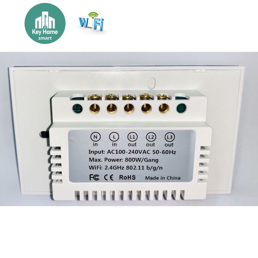 Công tắc thông minh cao cấp Tuya Smart Life - Công tắc cảm ứng kết nối Wifi và Bluetooth-Cần dây N