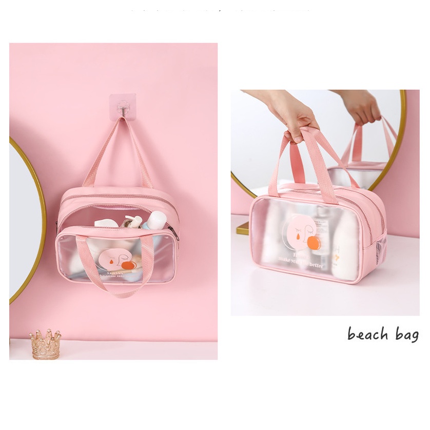 Túi Đựng Đồ Bơi Trong Suốt Hai Lớp Dày Dặn Chống Thấm Nước Kích Thước Lớn Tiện Dụng