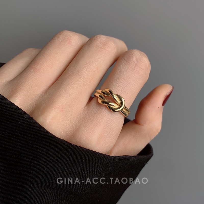 Nhẫn Thời Trang Kiểu Thắt Nút Phong Cách Hipster Hàn Quốc Cho Nữ