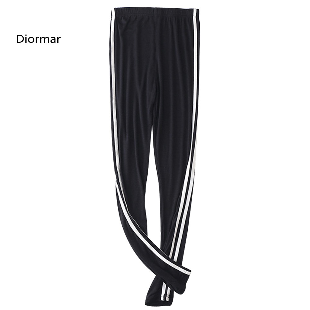 Quần legging thể thao kẻ sọc thời trang cho nữ