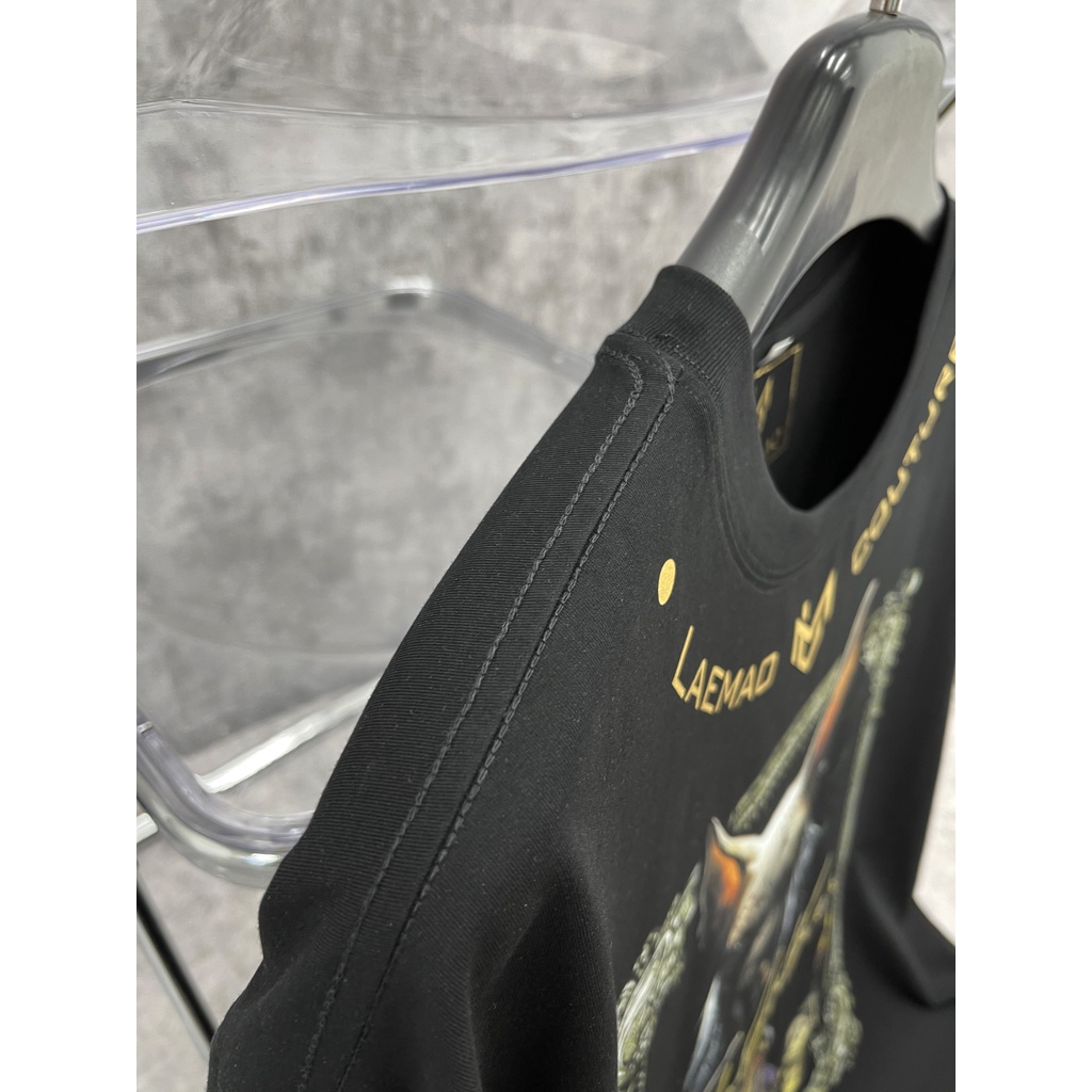 Áo thun LAEMAO chất liệu cotton tay lỡ form oversize MAFIA SPHYNX