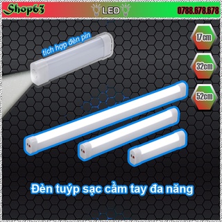 Đèn bán nguyệt mini - đèn tuýp sạc T8 tích điện đa năng (tích hợp đèn pin - có móc treo và nam châm tiện dụng)