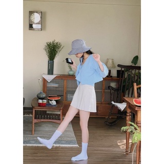 Set áo MIMI - Chân váy xếp ly (có may bigsize)
