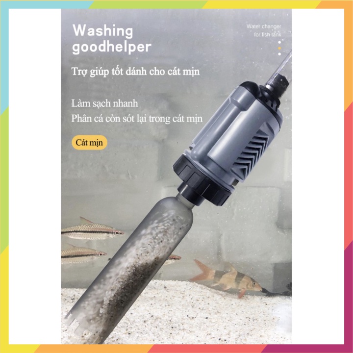 Máy vệ sinh rửa cát làm sạch bơm nước hồ cá 2in1 RELAXED EFFORT (Full Option) - eurooutlet
