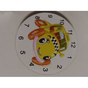 Đồng hồ treo tường tròn hình ô tô cho trẻ em