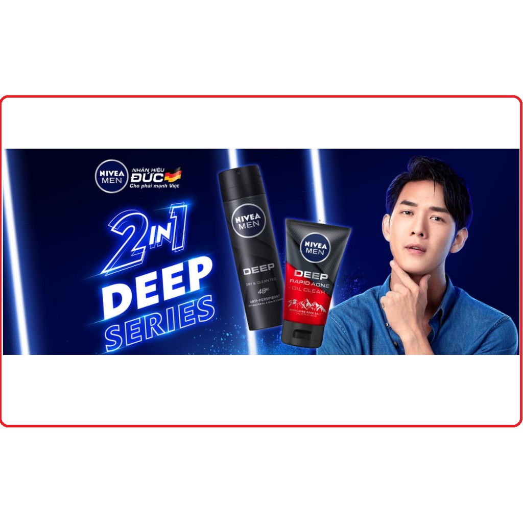 Xịt Ngăn Mùi NIVEA MEN Ngăn Khuẩn Gây Mùi Chai 150ml