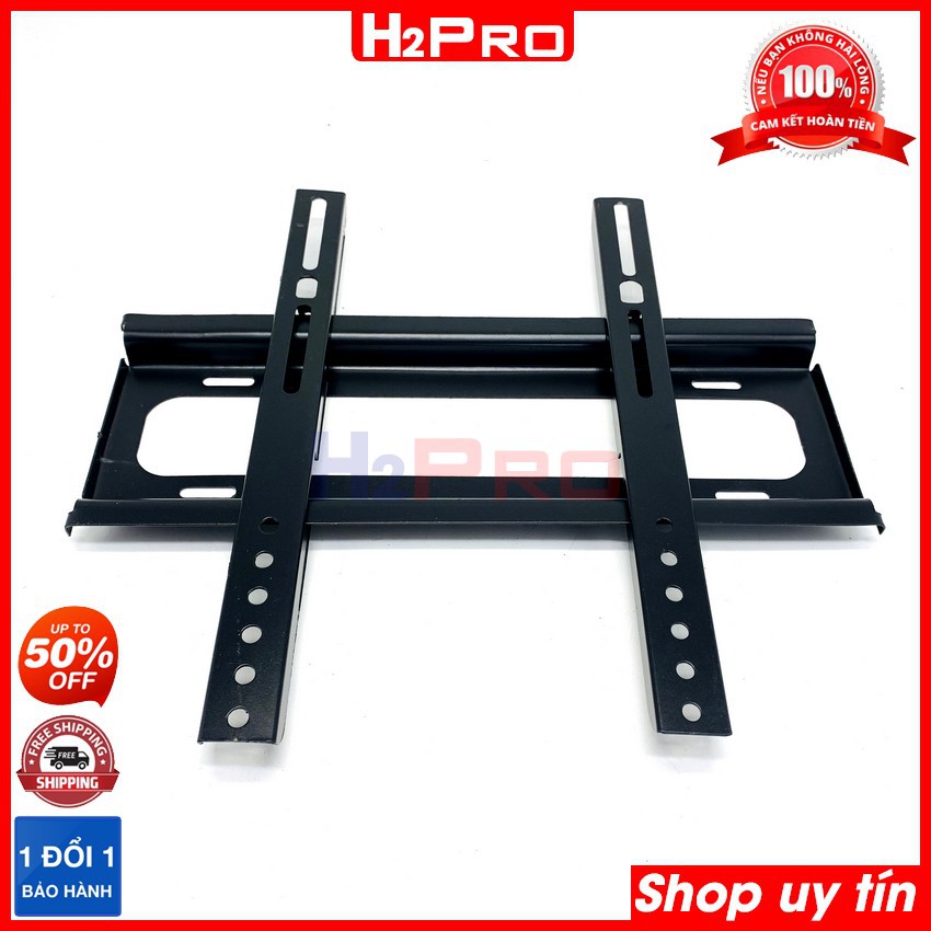 Giá Treo Tivi Thẳng 32-55 Inch Cố Định Sát Tường Cao Cấp Hỗ Trợ Tv 32-40-43-50-55 Inch, Quà 30K Bộ Ốc Vít-H2Pro Tech