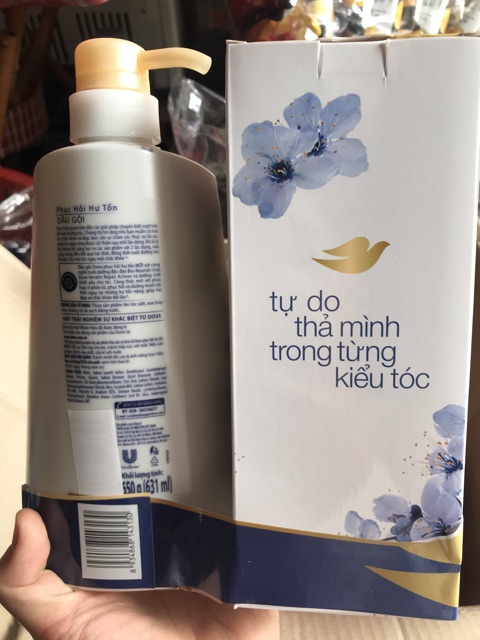 Dầu gội đầu Dove phục hồi hư tổn loại 631ml ( tặng khăn cao cấp trị giá 70k)