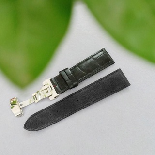 Dây đồng hồ da bò thật dập vân cá sấu handmade size 18/20/22mm