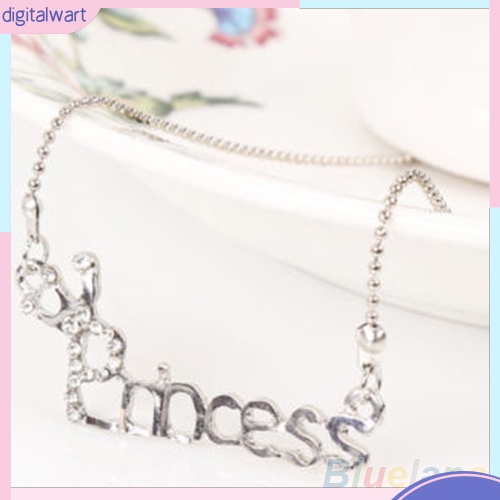 Dây chuyền kim loại mặt chữ đính đá thời trang cho nữ