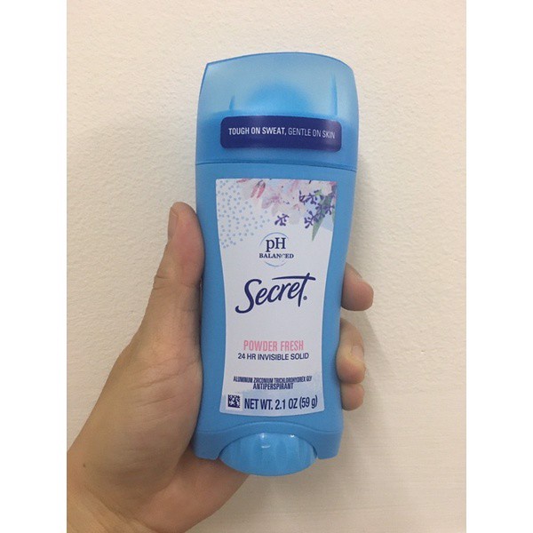 Sáp Lăn Khử Mùi SECRET PH BALANCED POWDER FRESH 24H MỸ 59G